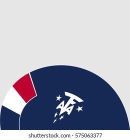 New brochure abstract design modular pattern of wavy Flag of French Southern and Antarctic Lands template background