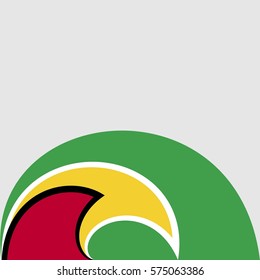 New brochure abstract design modular pattern of wavy Flag of Guyana template background