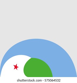 New brochure abstract design modular pattern of wavy Flag of Djibouti template background