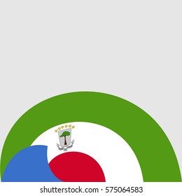 New brochure abstract design modular pattern of wavy Flag of Equatorial Guinea template background