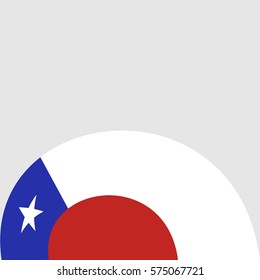 New brochure abstract design modular pattern of wavy Flag of Chile template background
