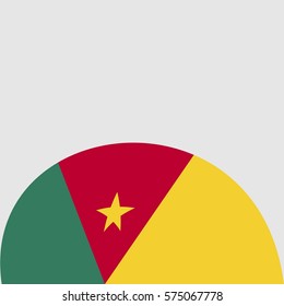 New brochure abstract design modular pattern of wavy Flag of Cameroon template background
