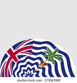 New brochure abstract design modular pattern of wavy Flag of British Indian Ocean Territory template background