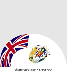 New brochure abstract design modular pattern of wavy Flag of British antarctic Territory template background