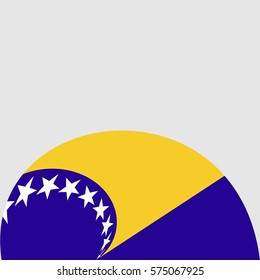 New brochure abstract design modular pattern of wavy Flag of Bosnia and Herzegovina template background