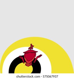 New brochure abstract design modular pattern of wavy Flag of Brunei template background