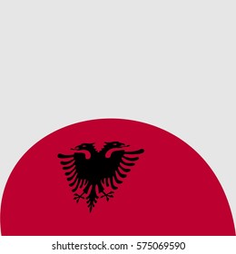 New brochure abstract design modular pattern of wavy Flag of Albania template background