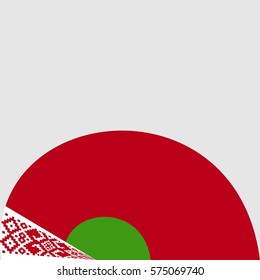 New brochure abstract design modular pattern of wavy Flag of Belarus template background