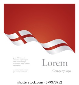 New brochure abstract design modular pattern of wavy flag ribbon of England