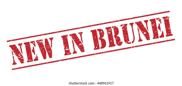 new in brunei vector stamp on white background