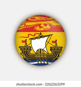 New Brunswick flag, province of Canada. Vector illustration.