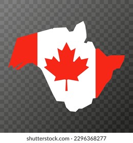 New Brunswick map, province of Canada. Vector illustration.