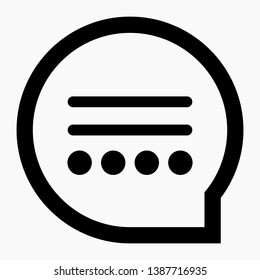 New bubble message Vector Icon. Message Icon Vector