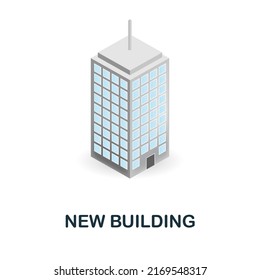New Building 3d icon Simple element from buildings collection. Creative New Building icon for web design, templates, infographics and more
