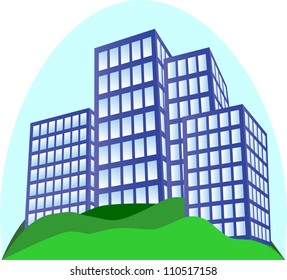 New buildings in new area, vector illustration