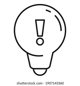 New bulb idea icon. Outline new bulb idea vector icon for web design isolated on white background