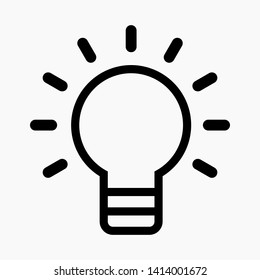 New Bulb Lamp Vector Icon. Lighting Electric lamp.