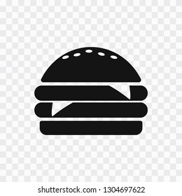 New Burger vector icon. Fast food icon. Burger vector silhouette
