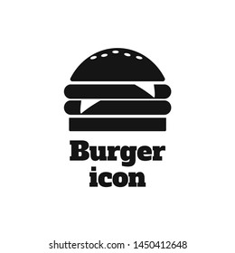 New Burger vector icon. Fast food icon. Burger vector silhouette