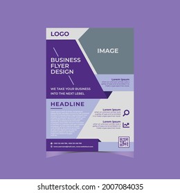 New Business Brochure Flyer Design, A4 Template, Vector Illustration