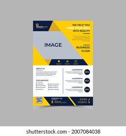 New Business Brochure Flyer Design, A4 Template, Vector Illustration