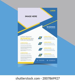 New Business Brochure Flyer Design, A4 Template, Vector Illustration