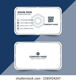 new business card design white and black