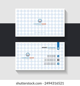 New business card template design. Name card design. Modern card vector design.