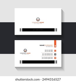 New business card template design. Name card design. Modern card vector design.