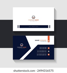 New business card template design. Name card design. Modern card vector design.