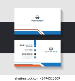 New business card template design. Name card design. Modern card vector design.