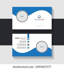 New business card template. Modern business card design. Name card design 2024