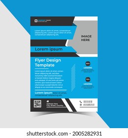 New Business Flyer Design, A4 Template, Vector Illustration