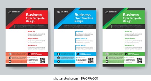 New Business Flyer Template Design 3 Color Print Ready