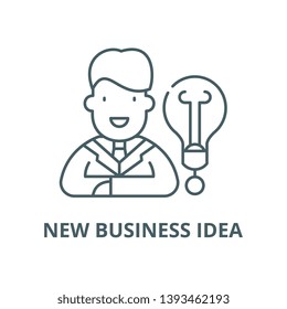 New business idea vector line icon, linear concept, outline sign, symbol
