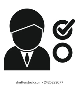 New business manager icon simple vector. Take care hr. New staff member