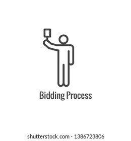 New Business Process Icon - Bidding procedure phase