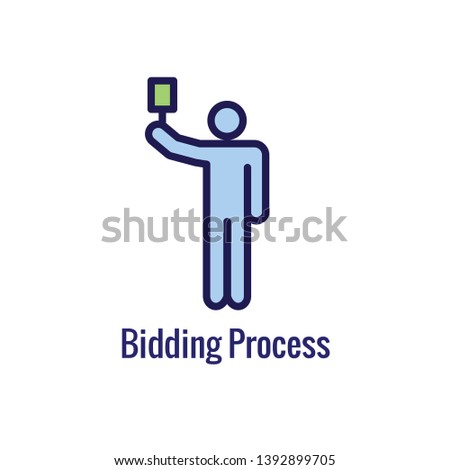 New Business Process Icon w Bidding procedure phase