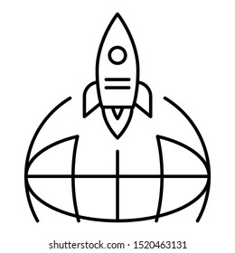 New Business Startup Launching Vector Icon Concept 