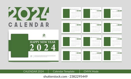 New Business Style and Customizable Desk Calendar with Personalized Space for Your Photos, New Year Calendar design with photo space