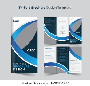 New Business Trifold Brochure Design, Corporate Brochure Template, Creative tri-fold Design, New Trend Trifold Flyer