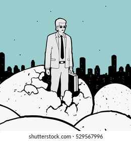 New Businessman Vector Illustration