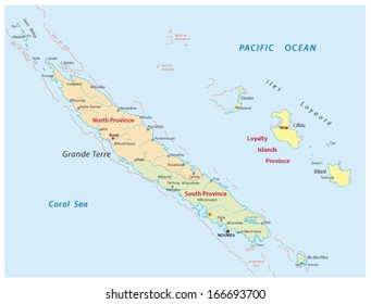 New Caledonia Administrative Map