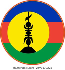 Bandeira Círculo da Nova Caledônia, Ícone da Bandeira da Nova Caledônia