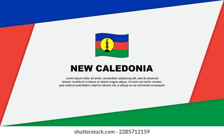 Neue Caledonia Flag abstrakte Hintergrunddesign-Vorlage. New Caledonia Independence Day Banner Cartoon Vektorgrafik. Banner