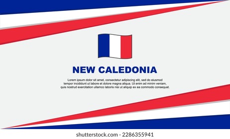 New Caledonia Flag Abstract Background Design Template. New Caledonia Independence Day Banner Cartoon Vector Illustration. New Caledonia Design