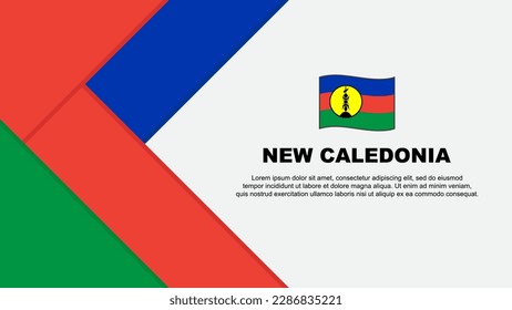 New Caledonia Flag Abstract Background Design Template. New Caledonia Independence Day Banner Cartoon Vector Illustration. Illustration