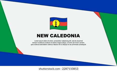 New Caledonia Flag Abstract Background Design Template. New Caledonia Independence Day Banner Cartoon Vector Illustration. Independence Day