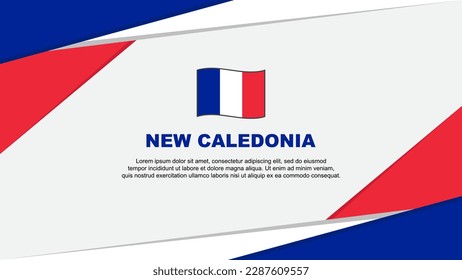New Caledonia Flag Abstract Background Design Template. New Caledonia Independence Day Banner Cartoon Vector Illustration. New Caledonia
