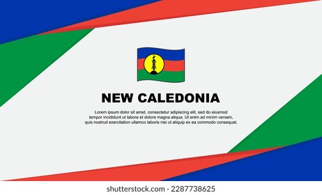 New Caledonia Flag Abstract Background Design Template. New Caledonia Independence Day Banner Cartoon Vector Illustration
